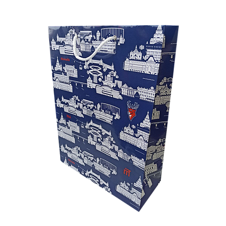 ПАКЕТ ПОДАРОЧНЫЙ ТОРПЕДО (БЕЛЫЙ ГОРОД) 30х40х12см