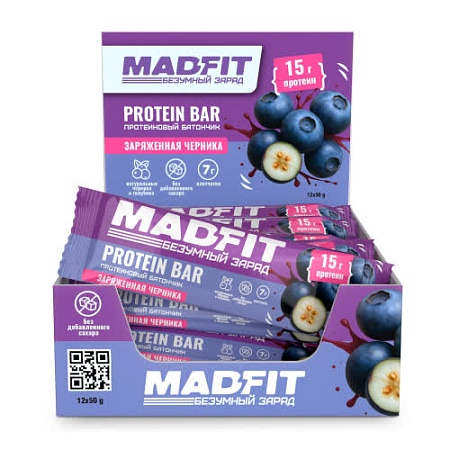 БАТОНЧИК ПРОТЕИНОВЫЙ MADFIT 50g
