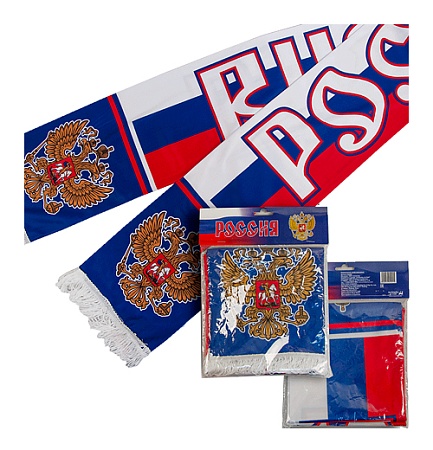 ШАРФ ATRIBUTIKA & CLUB "РОССИЯ" 05005 сувенирный
