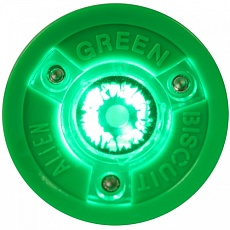 ШАЙБА ДЛЯ СТРИТ-ХОККЕЯ BLUESPORT GREEN BISCUIT ALIEN LIGHTED