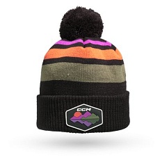 ШАПКА CCM WINTER COLLECTION POM KNIT STRIPED AD