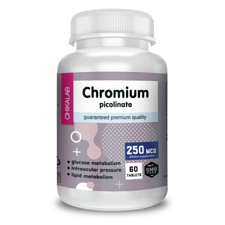 ВИТАМИНЫ И МИНЕРАЛЫ CHIKALAB Chromium 60кап.
