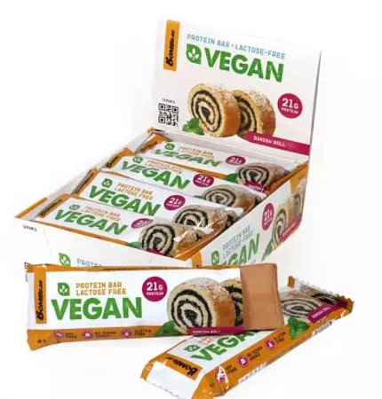 БАТОНЧИК НЕГЛАЗИРОВАННЫЙ BOMBBAR VEGAN 60g