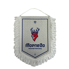 ВЫМПЕЛ ОДНОСТОРОНИЙ ХК ТОРПЕДО 15*22 БЕЛЫЙ