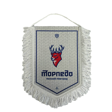 ВЫМПЕЛ ОДНОСТОРОНИЙ ХК ТОРПЕДО 15*22 БЕЛЫЙ