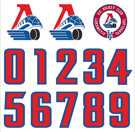 НАКЛЕЙКИ НА ШЛЕМ ХК ЛОКОМОТИВ ЯРОСЛАВЛЬ