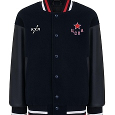 БОМБЕР С КОЖАНЫМИ РУКАВАМИ UNIFORMA ONLINE ХК ЦСКА JR