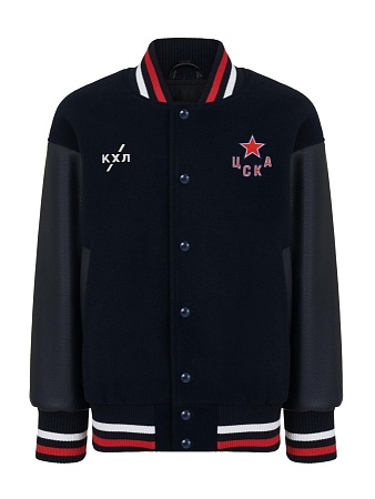 БОМБЕР С КОЖАНЫМИ РУКАВАМИ UNIFORMA ONLINE ХК ЦСКА JR