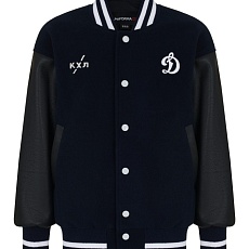 БОМБЕР С КОЖАНЫМИ РУКАВАМИ UNIFORMA ONLINE ХК ДИНАМО МОСКВА JR