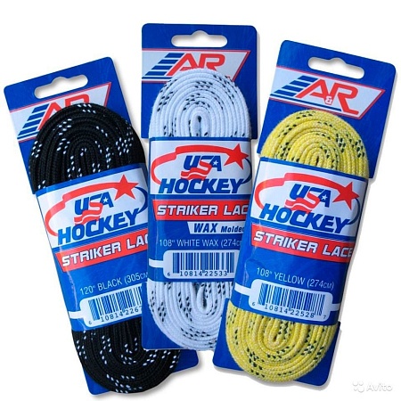 ШНУРКИ ХОККЕЙНЫЕ A&R USA HOCKEY С ПРОПИТКОЙ 244см/ 96"