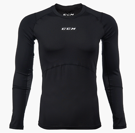 БЕЛЬЕ ФУТБОЛКА ДЛИННЫЙ РУКАВ CCM COMPRESSION LS TOP WITH GEL AD YTH