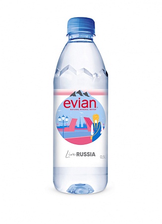ВОДА ПИТЬЕВАЯ EVIAN НЕГАЗИРОВАННАЯ 500ml