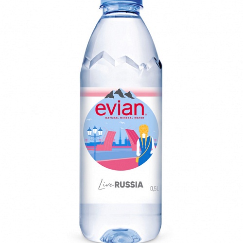 ВОДА ПИТЬЕВАЯ EVIAN НЕГАЗИРОВАННАЯ 500ml