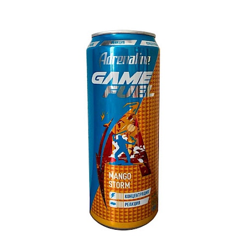 НАПИТОК ЭНЕРГЕТИЧЕСКИЙ ADRENALINE RUSH GAME FUEL MANGO 449ml