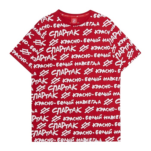 ФУТБОЛКА ХК СПАРТАК "КРАСНО-БЕЛЫЙ НАВСЕГДА" SR ТГХКСМФ001