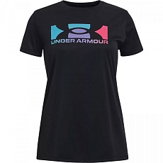 ФУТБОЛКА UNDER ARMOUR TECH BOX LOGO SHORT SLEEVE JR 1369897-001