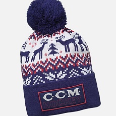 ШАПКА CCM HOLIDAY POM KNIT B AD