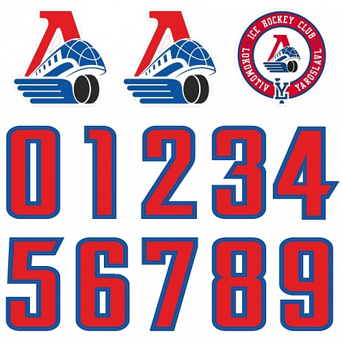 НАКЛЕЙКИ НА ШЛЕМ ХК ЛОКОМОТИВ ЯРОСЛАВЛЬ