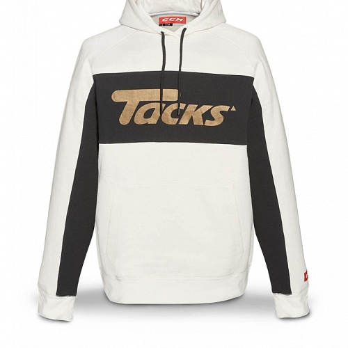 ТОЛСТОВКА CCM NOSTALGIA TACKS LOGO HOODED FLEECE BLANC DE BLANC